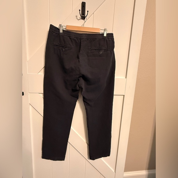 BARENA Venezia Pants Drawstring Waist Dark Charcoal Grey/Black Size 50 Italy - Picture 4 of 5